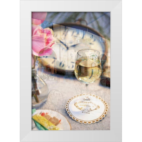 Caffe Roma #1 White Modern Wood Framed Art Print by Blaustein, Alan