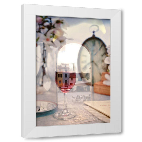Tuscan Caffe #2 White Modern Wood Framed Art Print by Blaustein, Alan