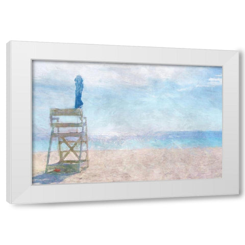 Off Duty White Modern Wood Framed Art Print by Bay, Noah