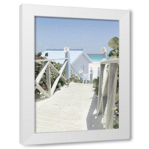 Noon Shadows White Modern Wood Framed Art Print by Bay, Noah