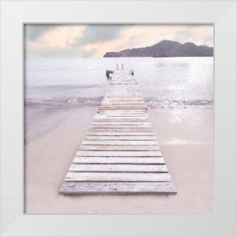 Zen No. 6 White Modern Wood Framed Art Print by Bay, Noah