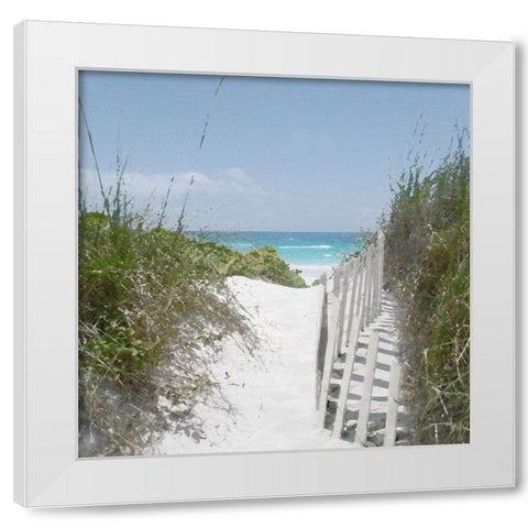 To the Sea White Modern Wood Framed Art Print by Bay, Noah