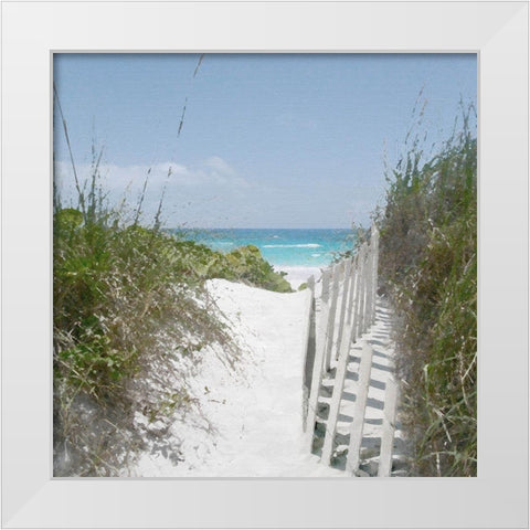 To the Sea White Modern Wood Framed Art Print by Bay, Noah