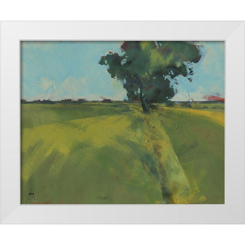 Essex Field White Modern Wood Framed Art Print by Bailey, Paul