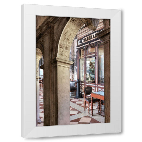 Caffe Florian Arc 1 White Modern Wood Framed Art Print by Blaustein, Alan