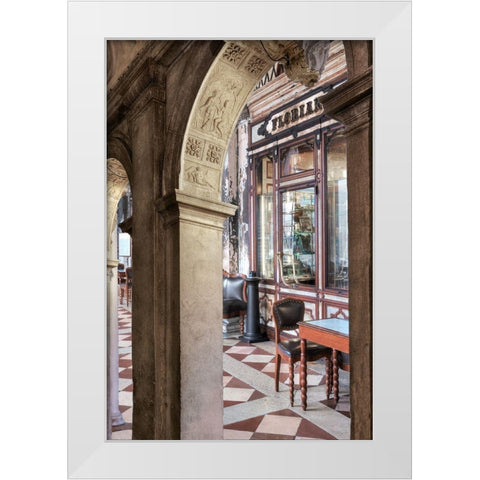 Caffe Florian Arc 1 White Modern Wood Framed Art Print by Blaustein, Alan