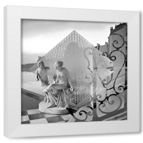 Louvre Chateau 1 White Modern Wood Framed Art Print by Blaustein, Alan