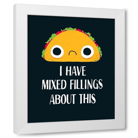 Mixed Fillings White Modern Wood Framed Art Print by Buxton, Michael