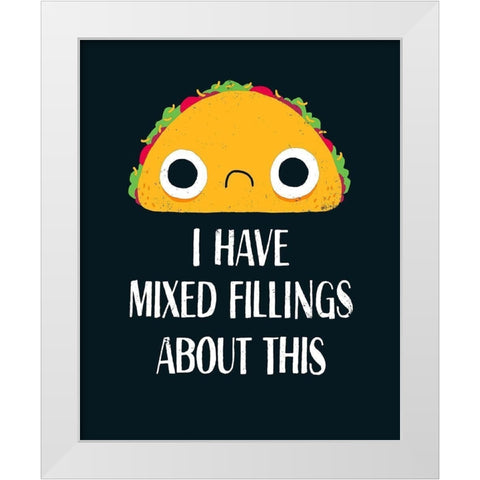 Mixed Fillings White Modern Wood Framed Art Print by Buxton, Michael