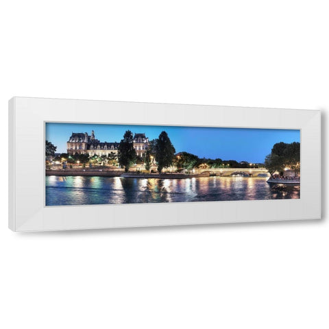 Nuit dÃƒÂ­ ete sur la Seine No. 1 White Modern Wood Framed Art Print by Blaustein, Alan