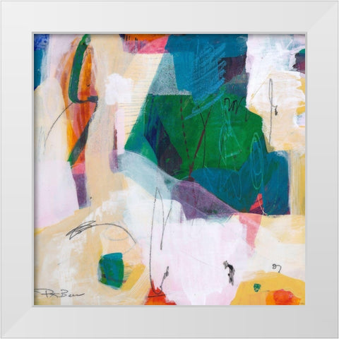 Oide 4 White Modern Wood Framed Art Print by Beer, Pamela K.