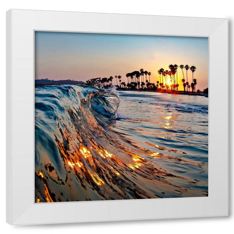 Wave 1 White Modern Wood Framed Art Print by Baran, John