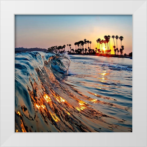 Wave 1 White Modern Wood Framed Art Print by Baran, John