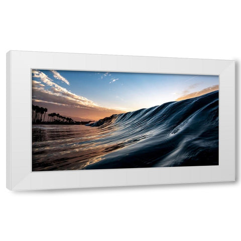 Wave 23 White Modern Wood Framed Art Print by Baran, John