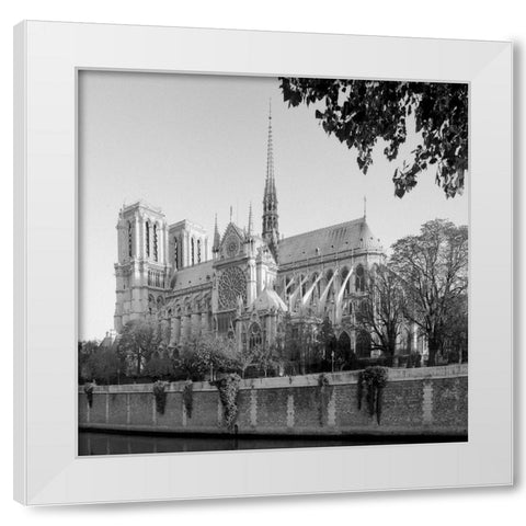 Our Lady of Paris White Modern Wood Framed Art Print by Blaustein, Alan