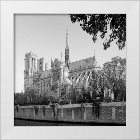 Our Lady of Paris White Modern Wood Framed Art Print by Blaustein, Alan