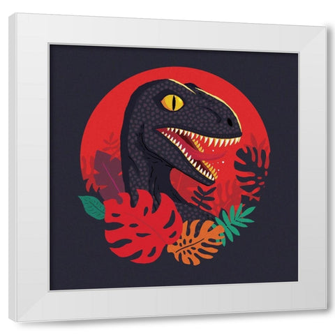 Tropic Raptor White Modern Wood Framed Art Print by Buxton, Michael
