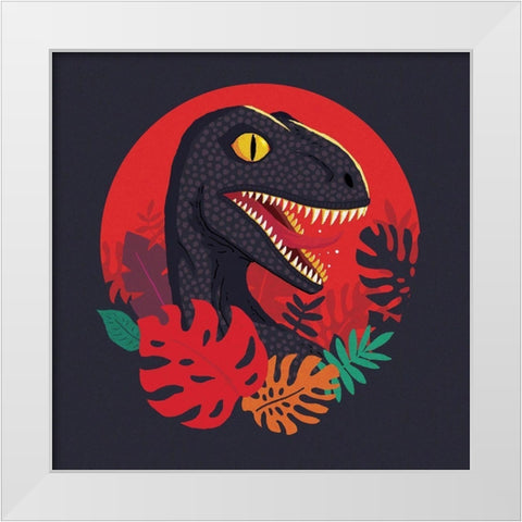 Tropic Raptor White Modern Wood Framed Art Print by Buxton, Michael