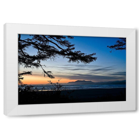 Distant Shores White Modern Wood Framed Art Print by Burdick, Chuck