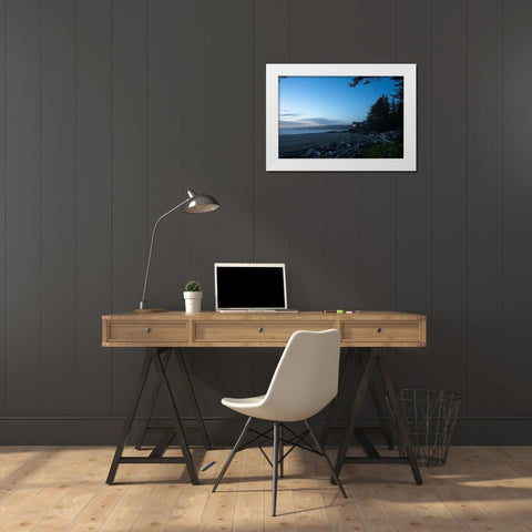 Home At Last White Modern Wood Framed Art Print by Burdick, Chuck