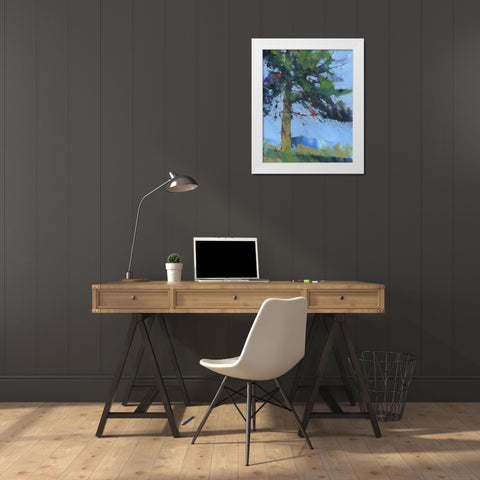 Gilfach Pine White Modern Wood Framed Art Print by Bailey, Paul