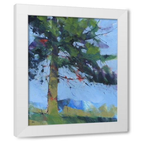 Gilfach Pine White Modern Wood Framed Art Print by Bailey, Paul