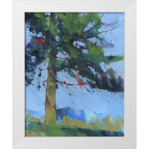 Gilfach Pine White Modern Wood Framed Art Print by Bailey, Paul