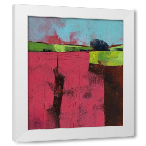 Herefordshire Field White Modern Wood Framed Art Print by Bailey, Paul