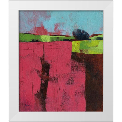 Herefordshire Field White Modern Wood Framed Art Print by Bailey, Paul