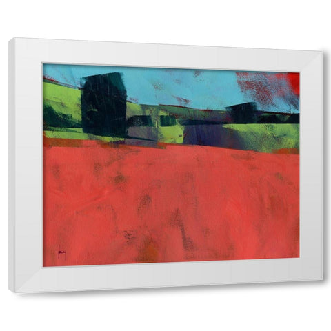 Herefordshire Red White Modern Wood Framed Art Print by Bailey, Paul