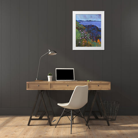 Llyn Rocks White Modern Wood Framed Art Print by Bailey, Paul