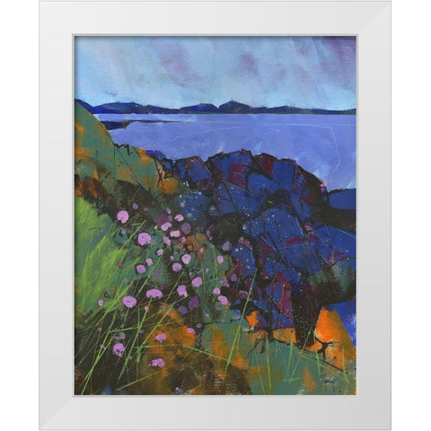 Llyn Rocks White Modern Wood Framed Art Print by Bailey, Paul