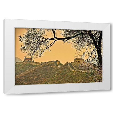 Ancient Walls White Modern Wood Framed Art Print by Burdick, Chuck