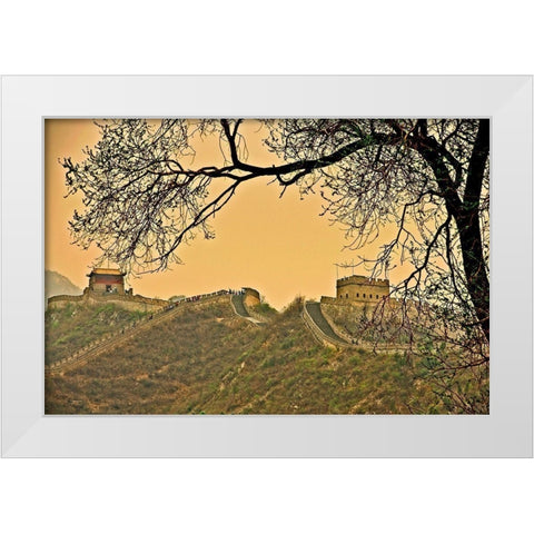 Ancient Walls White Modern Wood Framed Art Print by Burdick, Chuck