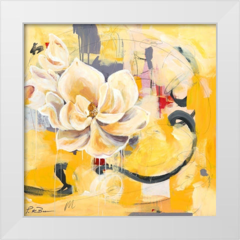 Southern Charm White Modern Wood Framed Art Print by Beer, Pamela K.