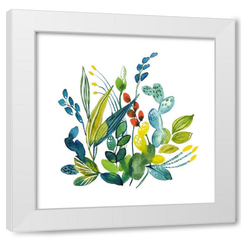 English Garden 2 White Modern Wood Framed Art Print by Binkin, Lesia