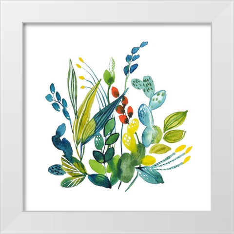 English Garden 2 White Modern Wood Framed Art Print by Binkin, Lesia