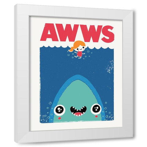 Awws White Modern Wood Framed Art Print by Buxton, Michael