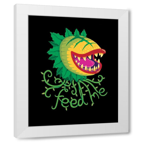 Feed Me White Modern Wood Framed Art Print by Buxton, Michael
