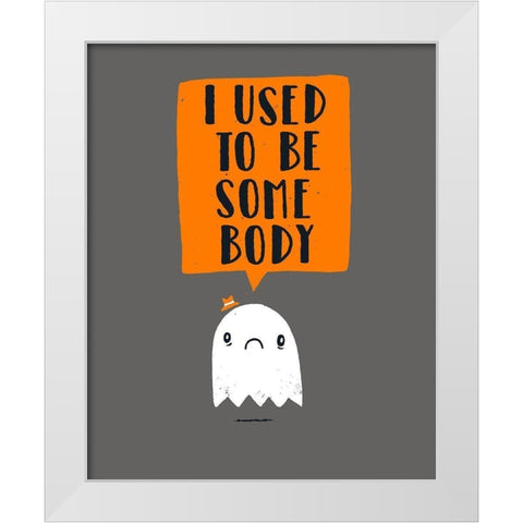 I Used To Be Some Body White Modern Wood Framed Art Print by Buxton, Michael