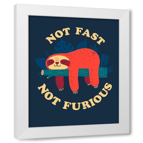 Not Fast, Not Furious White Modern Wood Framed Art Print by Buxton, Michael