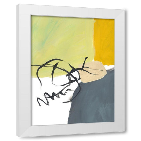 Odyssey White Modern Wood Framed Art Print by Baker, Bronwyn