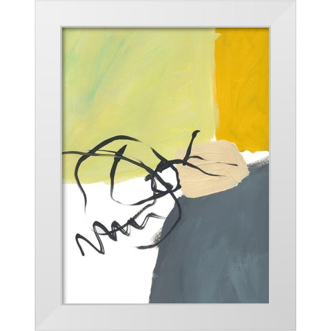 Odyssey White Modern Wood Framed Art Print by Baker, Bronwyn