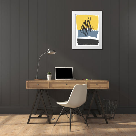 Every Which Way No. 1 White Modern Wood Framed Art Print by Baker, Bronwyn