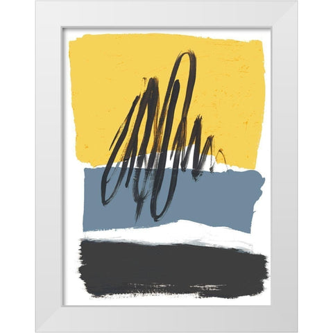 Every Which Way No. 1 White Modern Wood Framed Art Print by Baker, Bronwyn