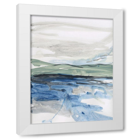 Lands End White Modern Wood Framed Art Print by Baker, Bronwyn