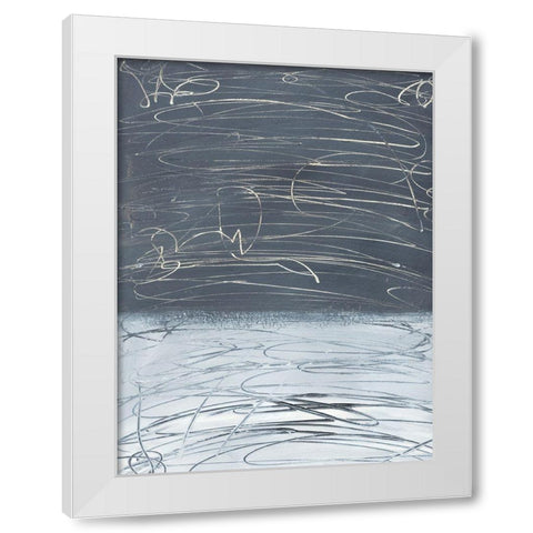 Night Returns White Modern Wood Framed Art Print by Baker, Bronwyn