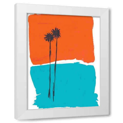 PS Palms White Modern Wood Framed Art Print by Baker, Bronwyn
