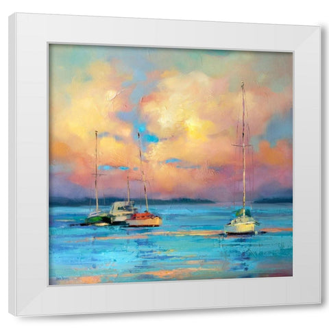 After The Sailing Day White Modern Wood Framed Art Print by Bruniany, Kasia