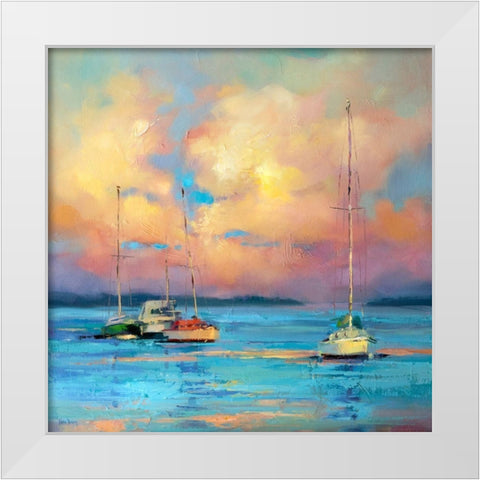 After The Sailing Day White Modern Wood Framed Art Print by Bruniany, Kasia